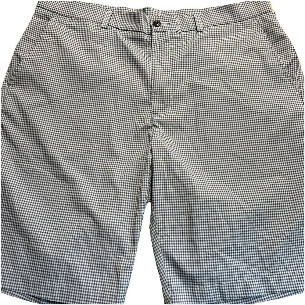 PGA Tour shorts Performance Stretch Golf Mens Sz 38 Blue Checked  10" Inseam